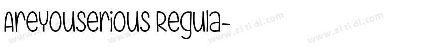 AreYouSerious Regula字体转换